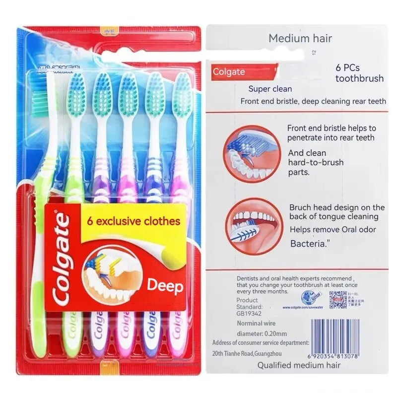 Colgate 6 Pack Toothbrushes
