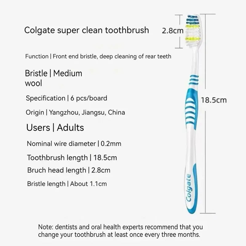 Colgate 6 Pack Toothbrushes