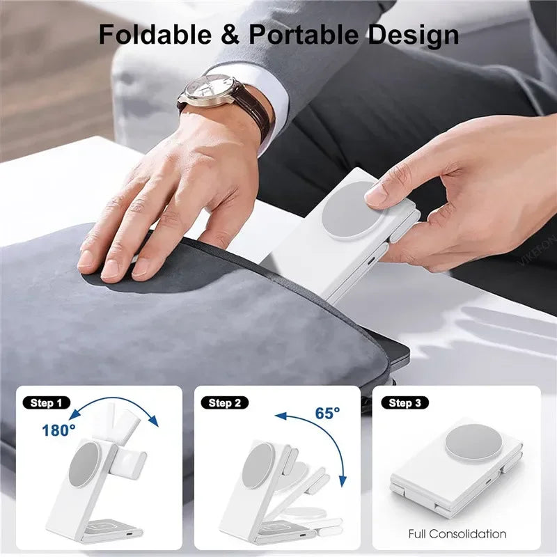 3 in 1 Wireless Folding Charging Station