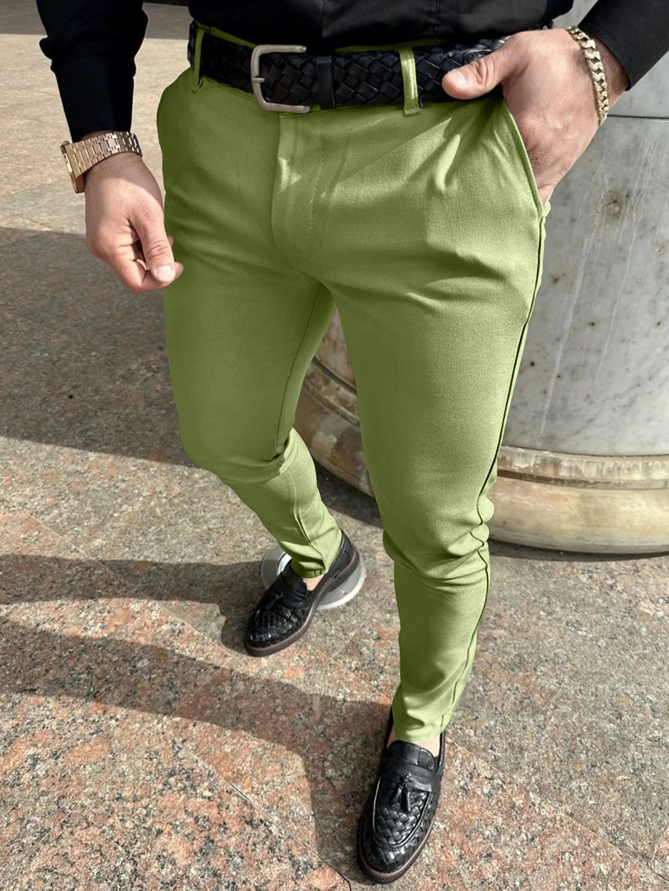 Mens Slim Casual Pants