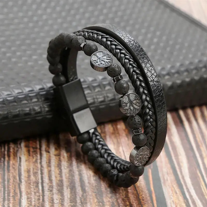 Mens Leather Bracelet