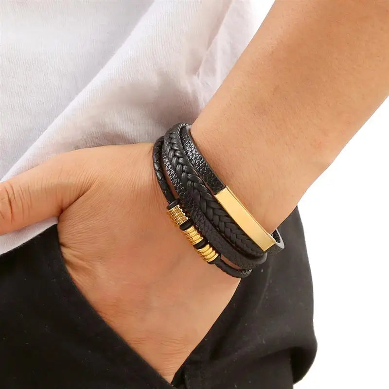 Mens Leather Bracelet