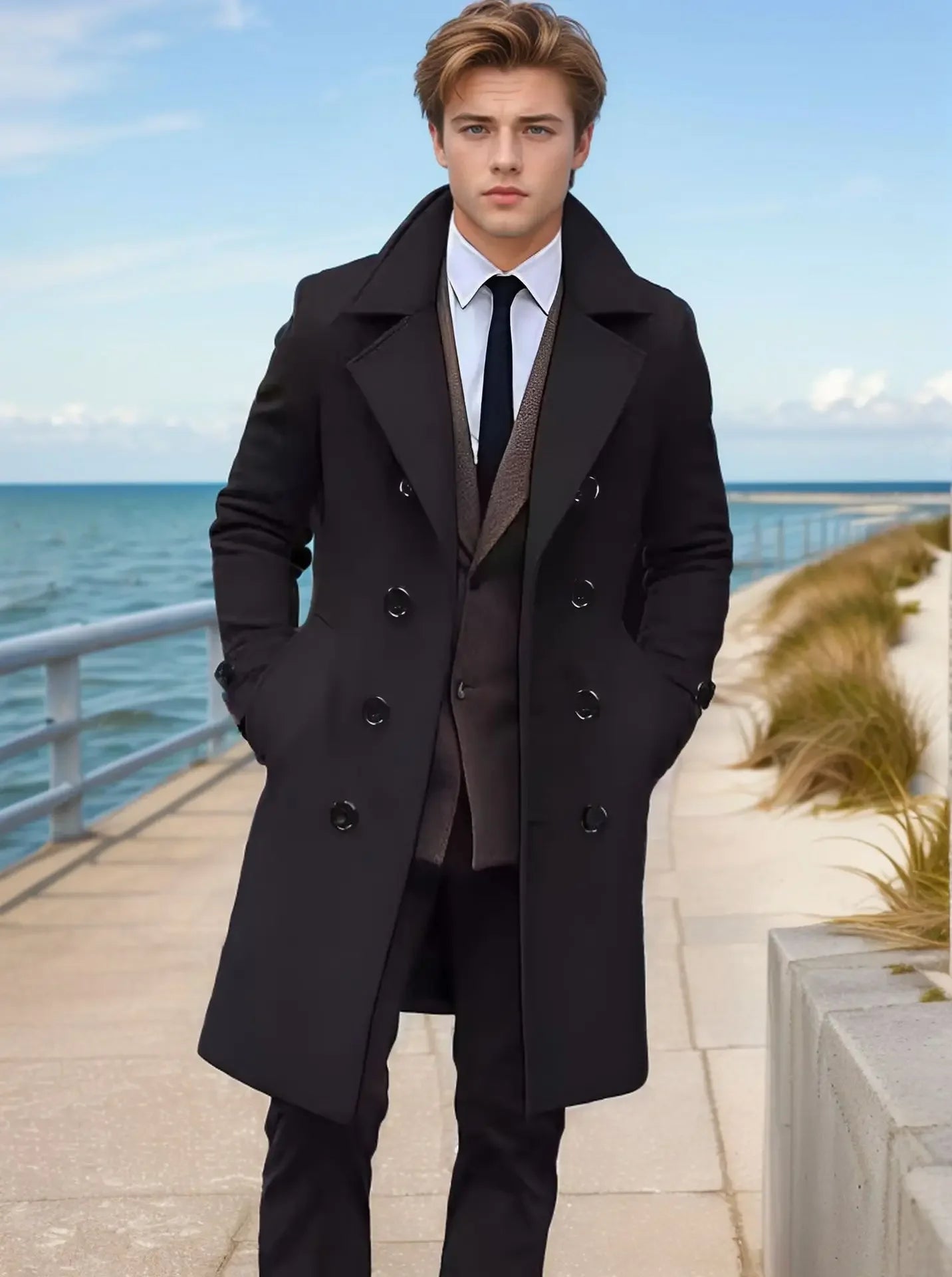 Elegant Men's Casual Dress Coat