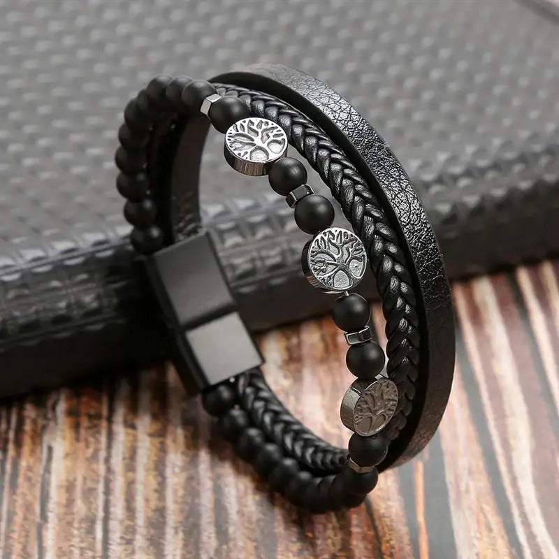 Mens Leather Bracelet