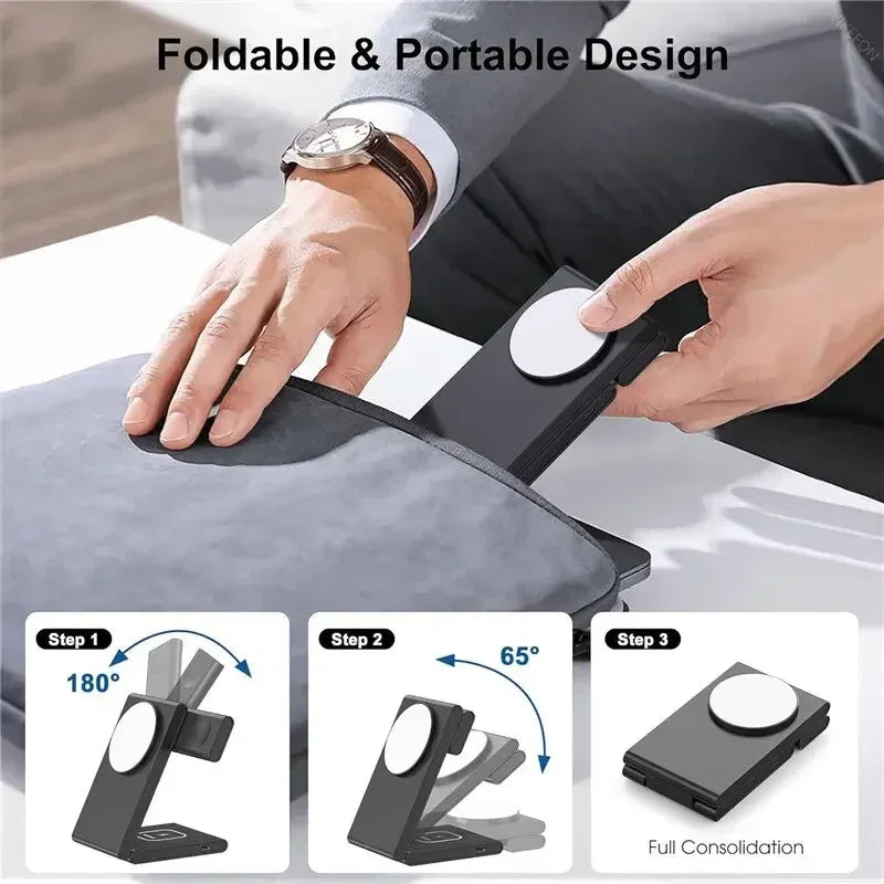 3 in 1 Wireless Folding Charging Station