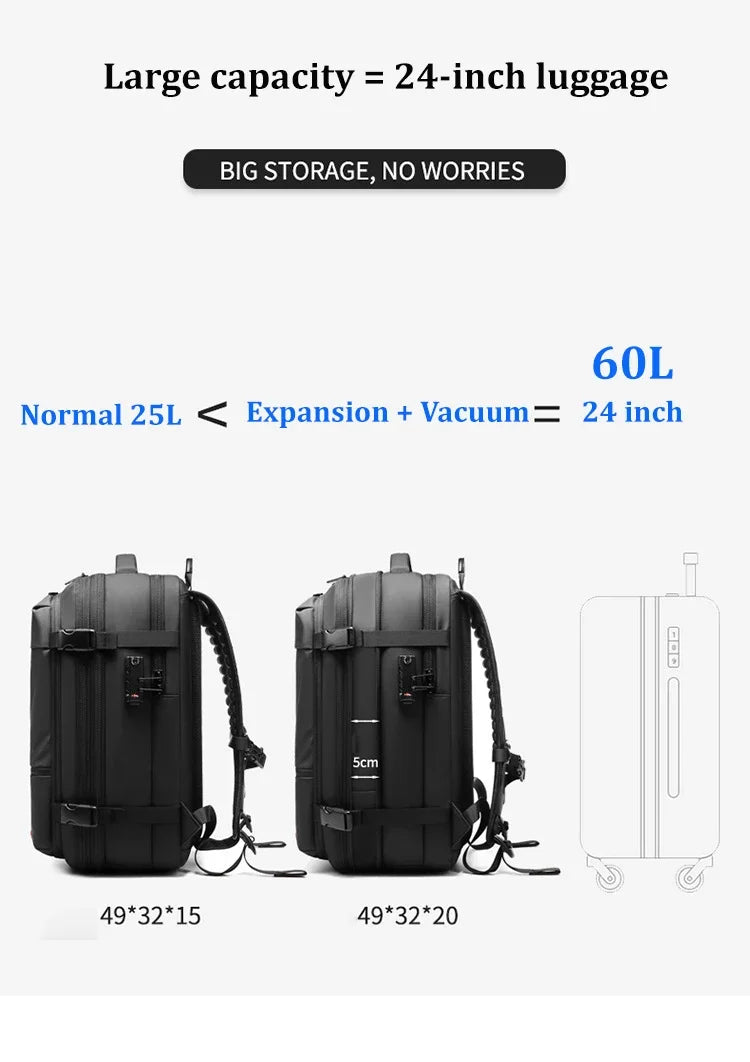 Compression Waterproof Travel Backpack