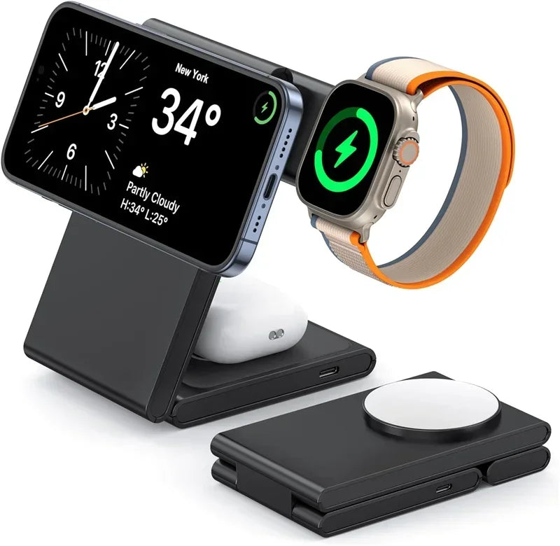 3 in 1 Wireless Folding Charging Station