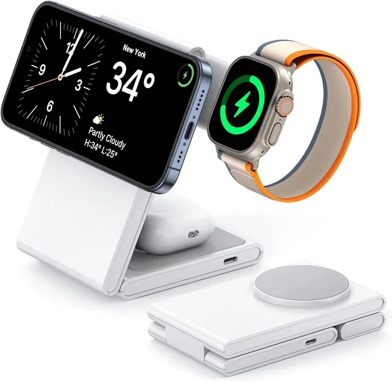 3 in 1 Wireless Folding Charging Station