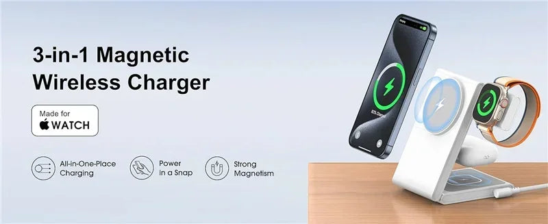 3 in 1 Wireless Folding Charging Station