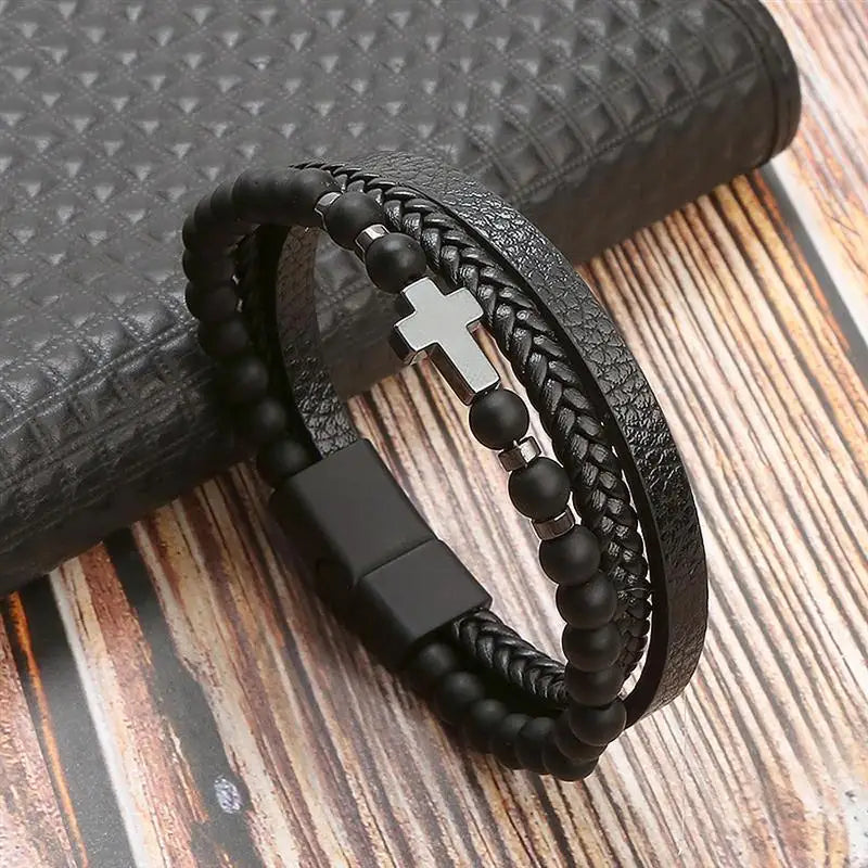 Mens Leather Bracelet