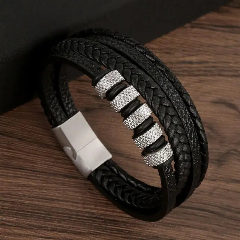Mens Leather Bracelet