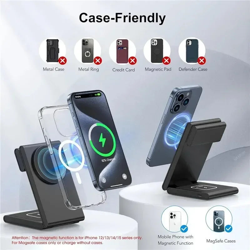 3 in 1 Wireless Folding Charging Station