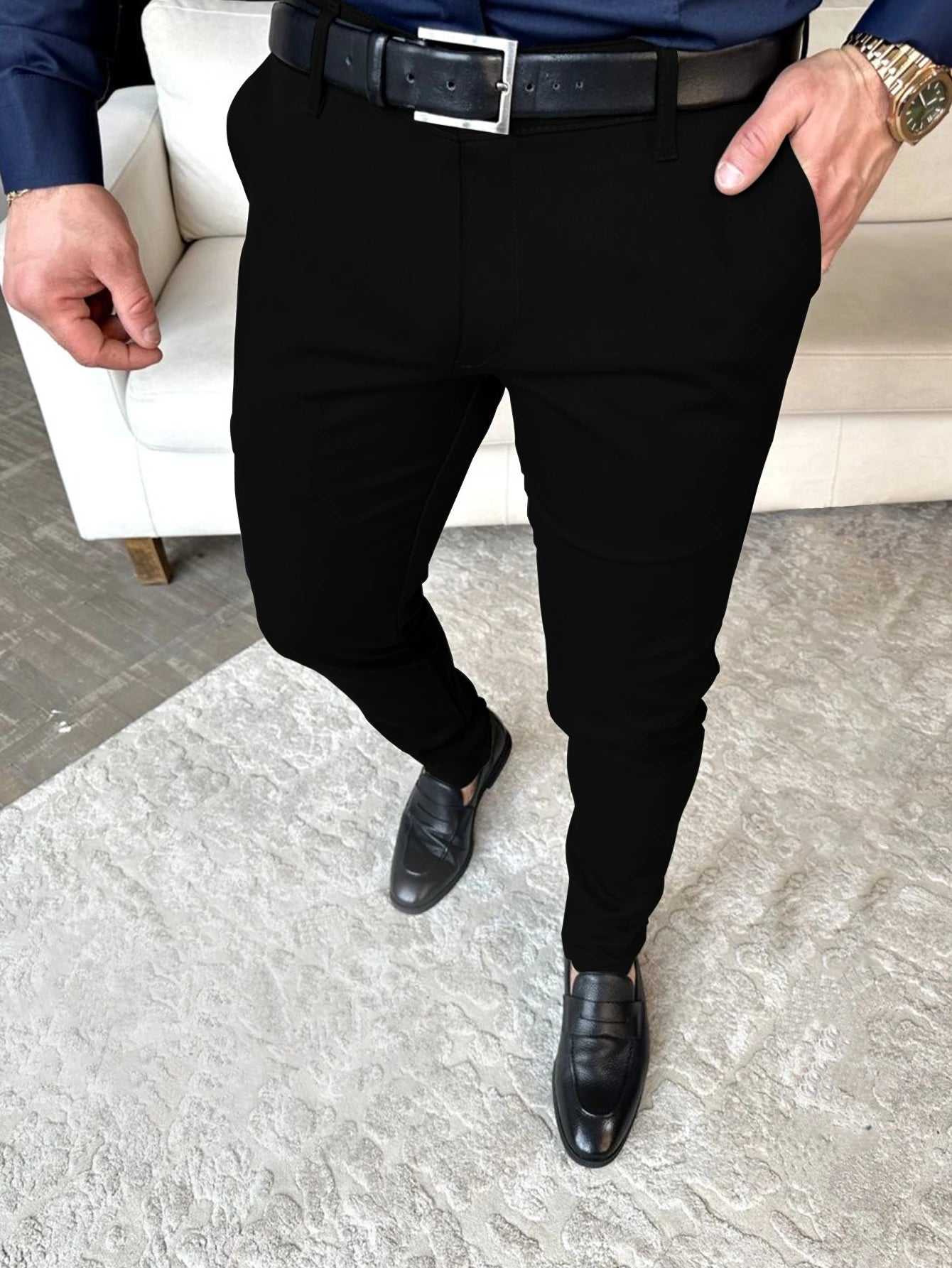 Mens Slim Casual Pants