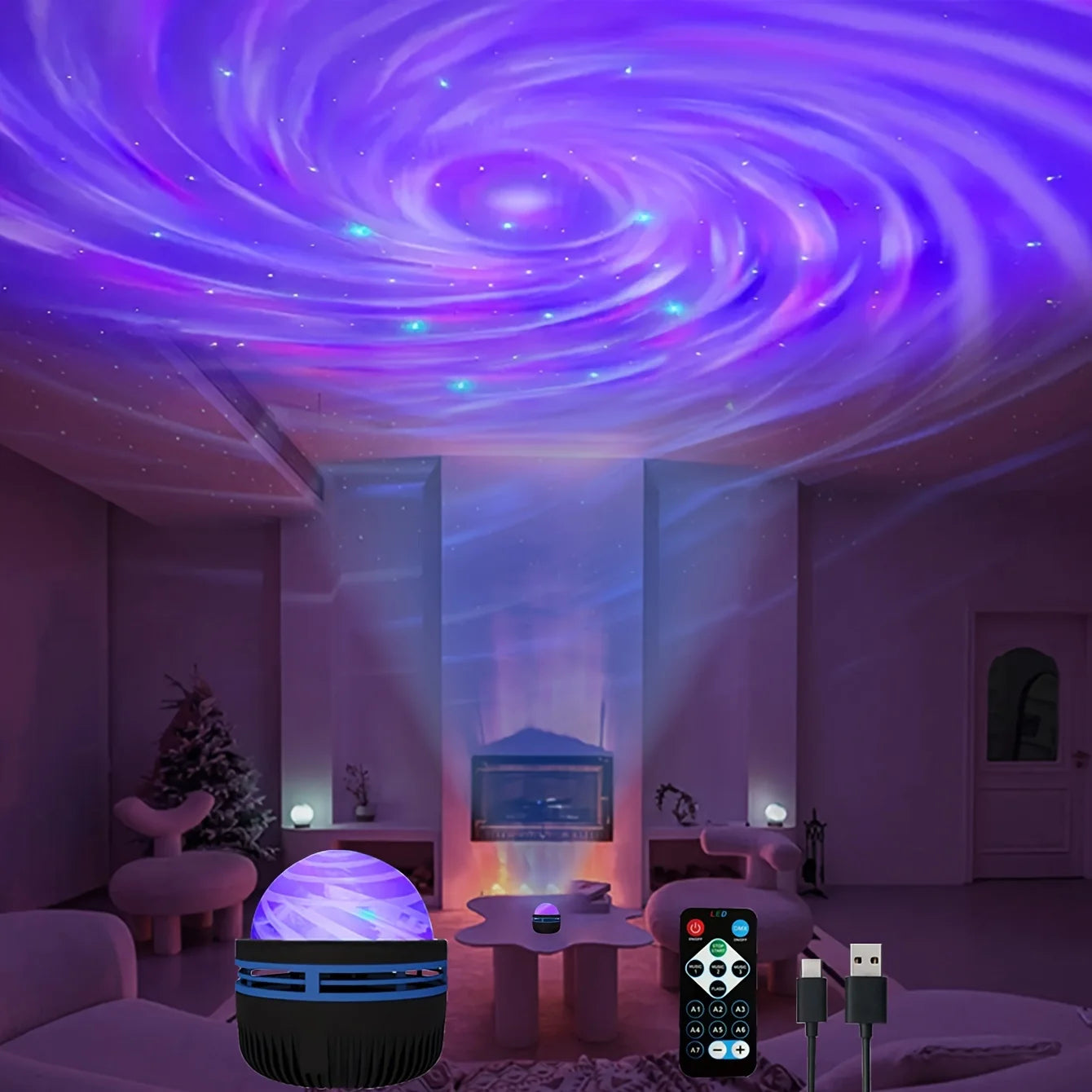 LED Night Light Galaxy Projector