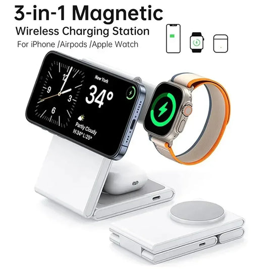3 in 1 Wireless Folding Charging Station