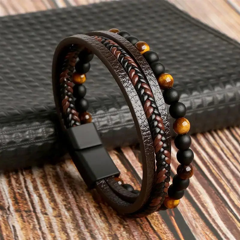 Mens Leather Bracelet