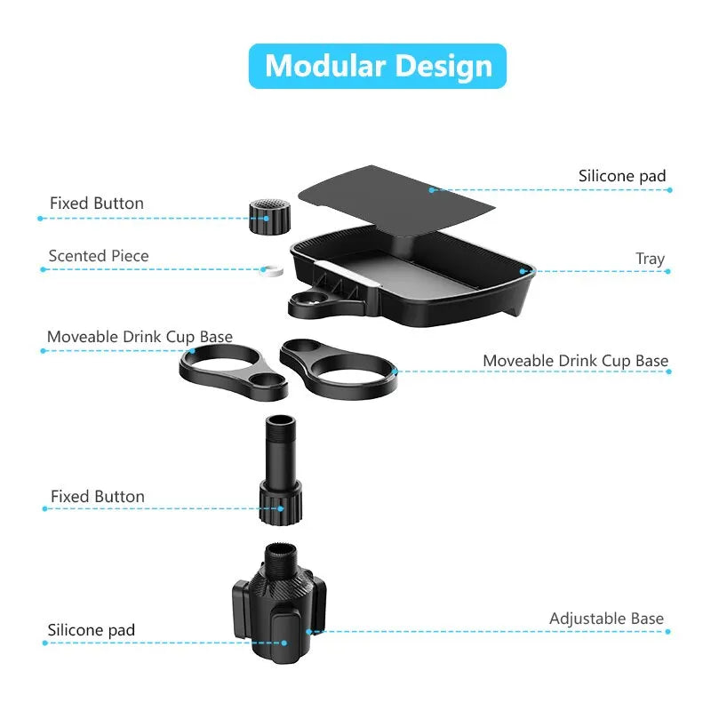 Dual Cup Holder 360° Multifunctional