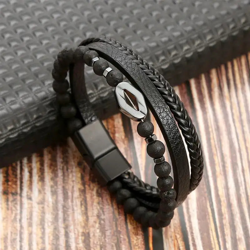 Mens Leather Bracelet