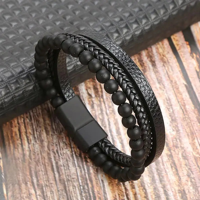 Mens Leather Bracelet