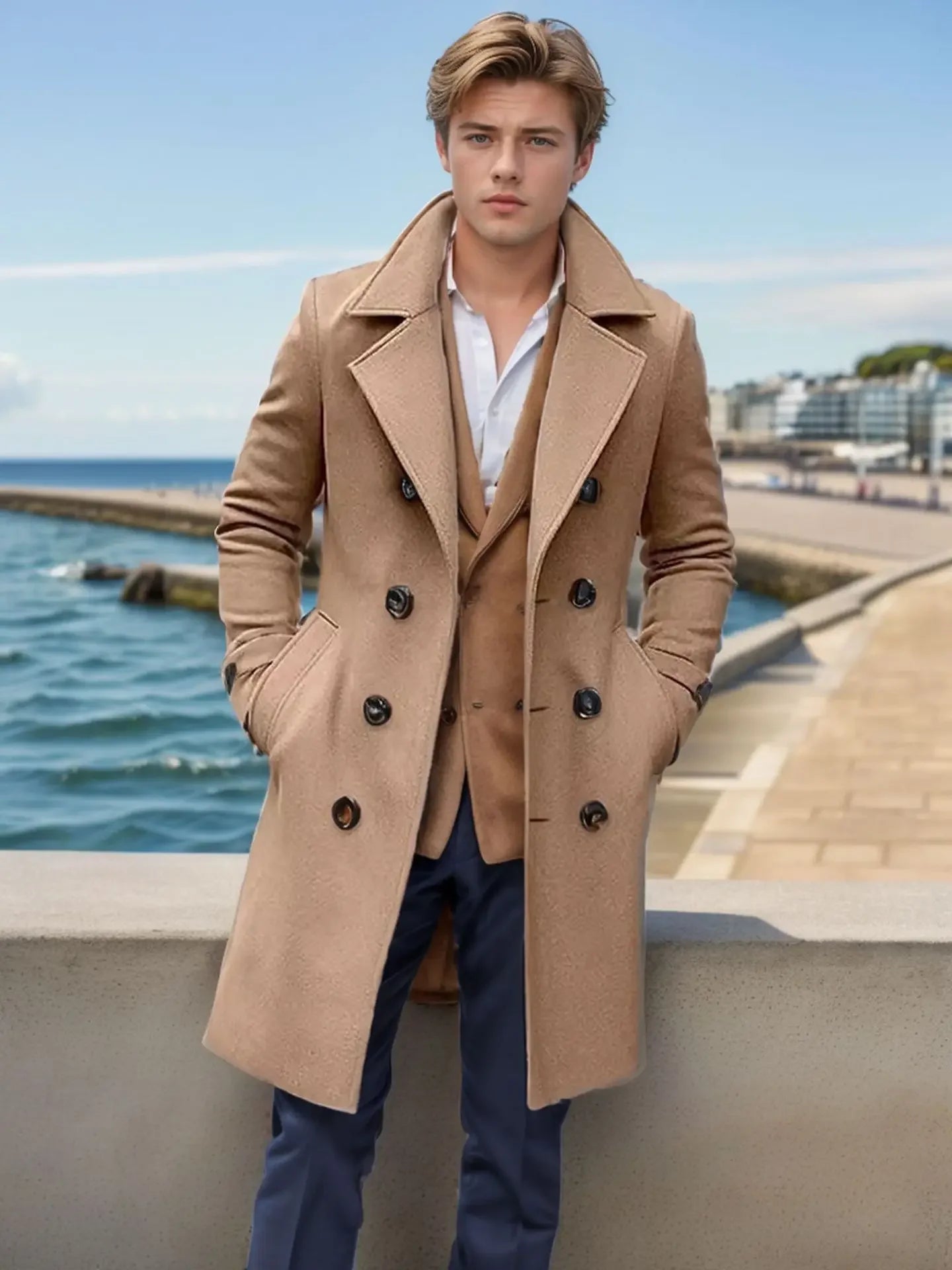 Elegant Men's Casual Dress Coat