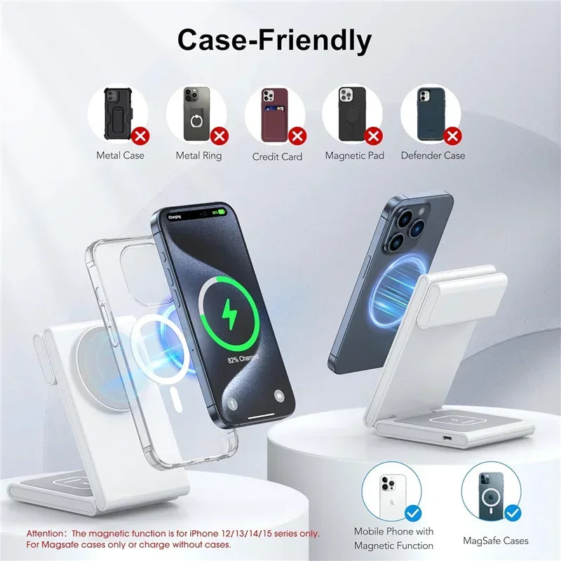 3 in 1 Wireless Folding Charging Station