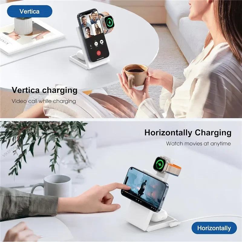 3 in 1 Wireless Folding Charging Station