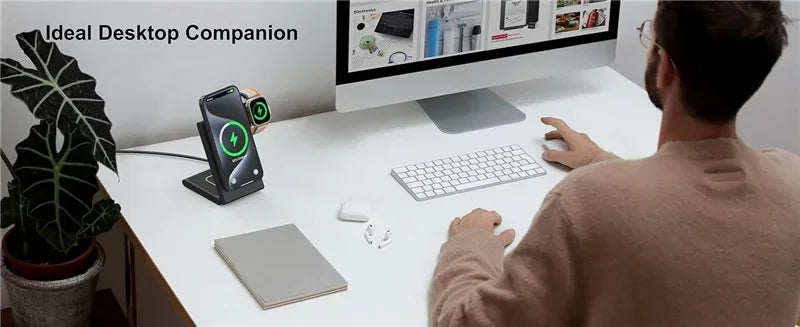 3 in 1 Wireless Folding Charging Station