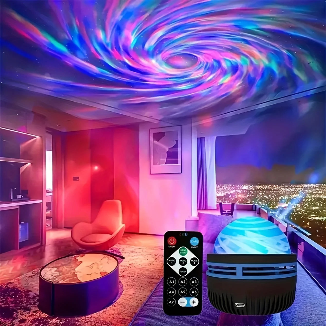 LED Night Light Galaxy Projector